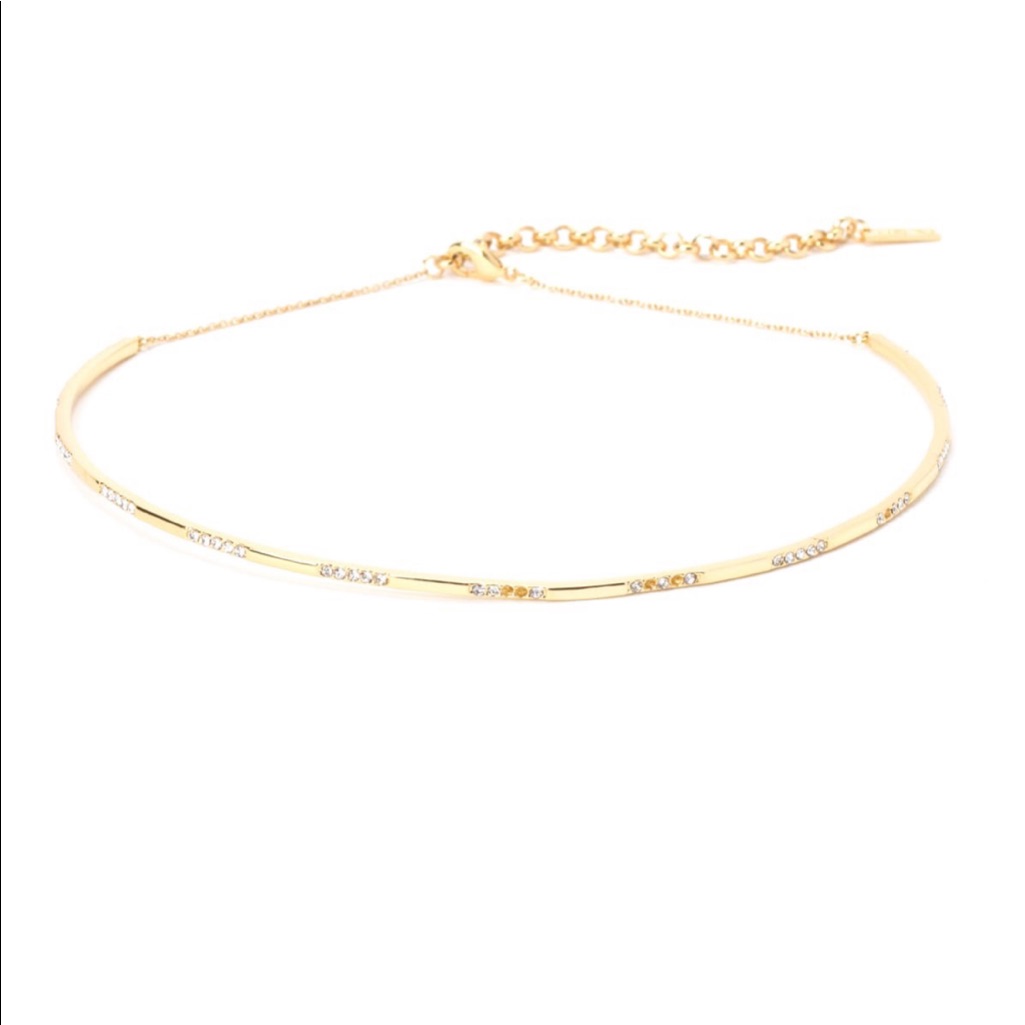 Luv Aj Scatter Pave Choker - Gold Nwot 90$